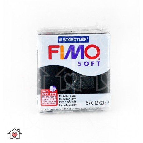 Fimo Soft , 57g. juoda.