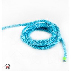 Dekoratyvinė virvutė , 5 mm. mėlynas turkis.