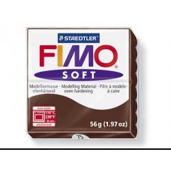 Fimo Soft , 57 g. Tamsiai ruda, šokoladinė 75